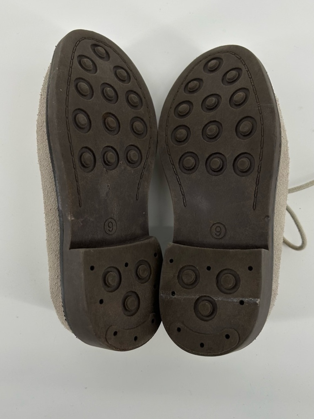 Janie and Jack Beige Suede Lace-Up Dress Shoes - Picture 6 of 6